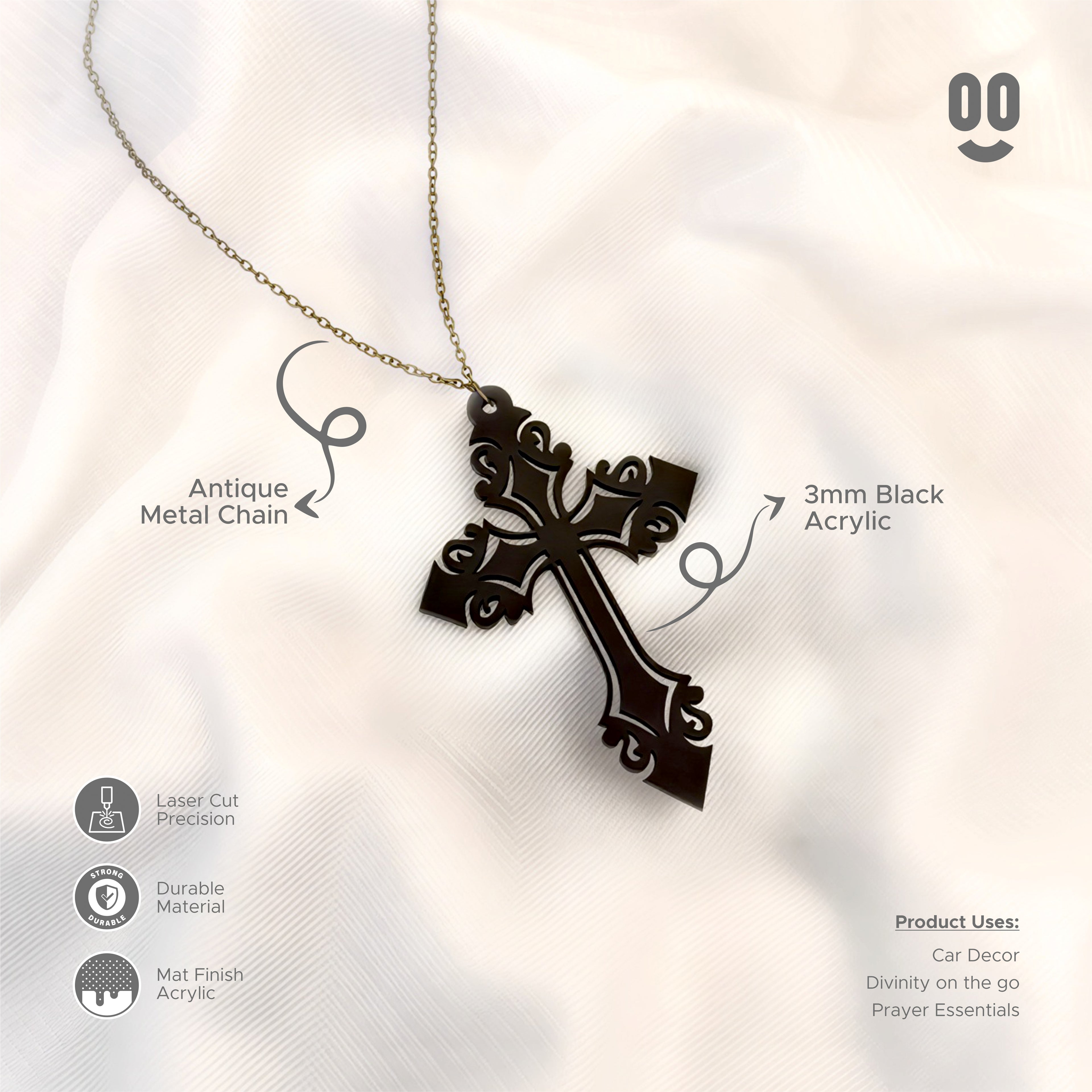 Cross Car Mirror Hanging Pendant