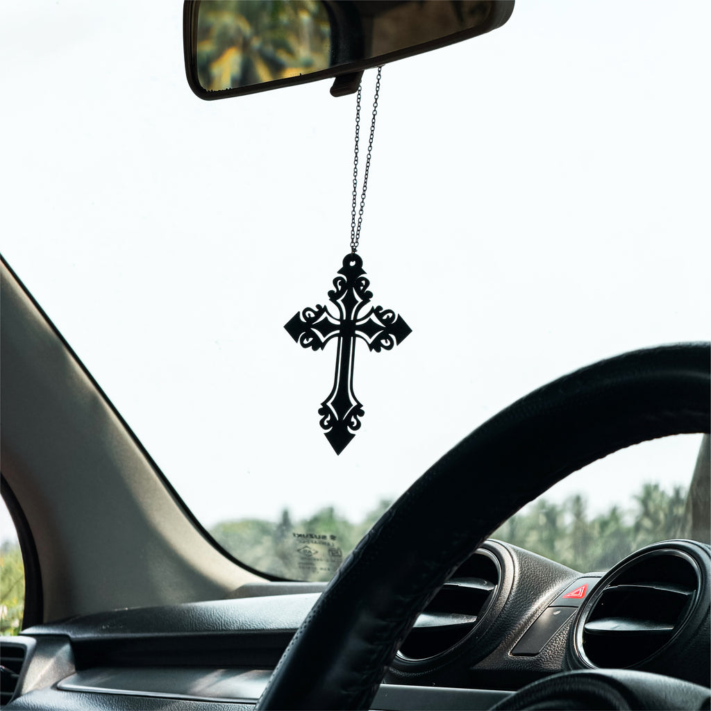 Cross Car Mirror Hanging Pendant