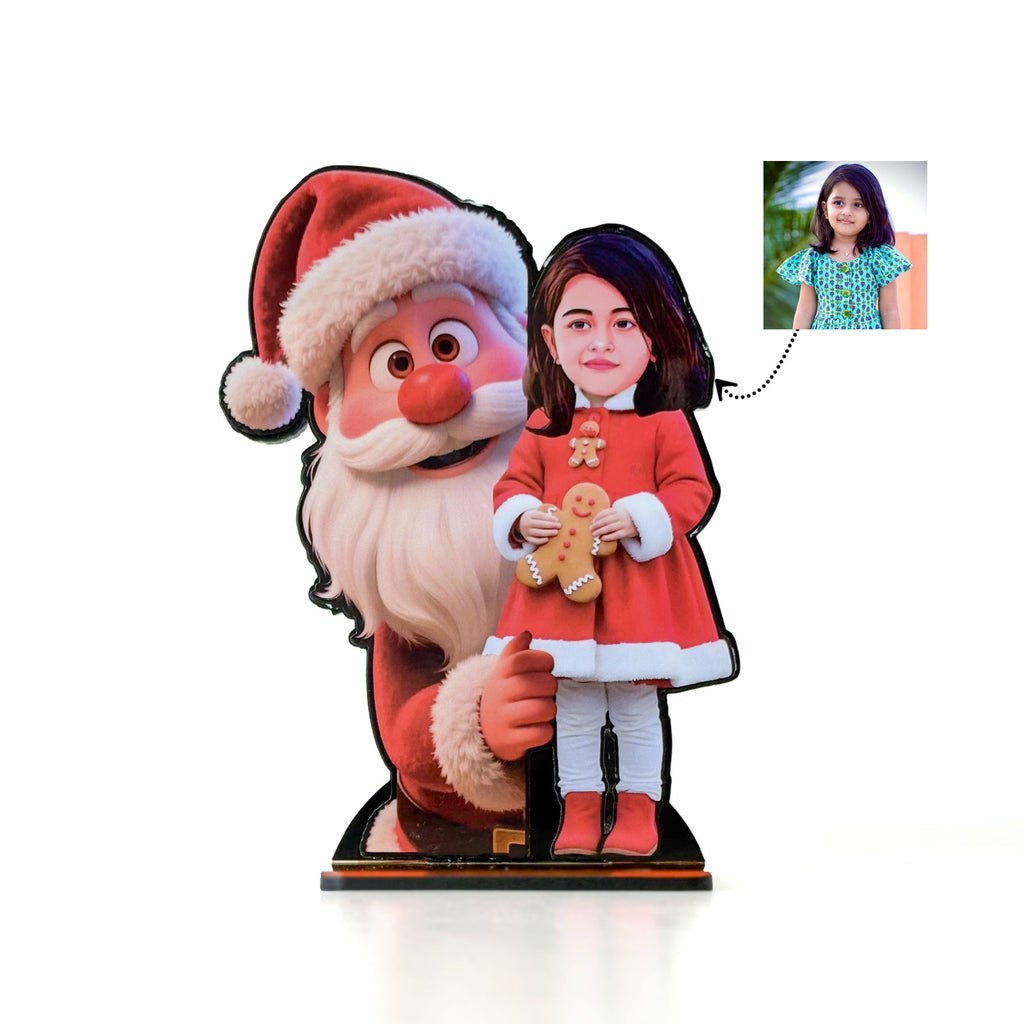 Girl with Santa