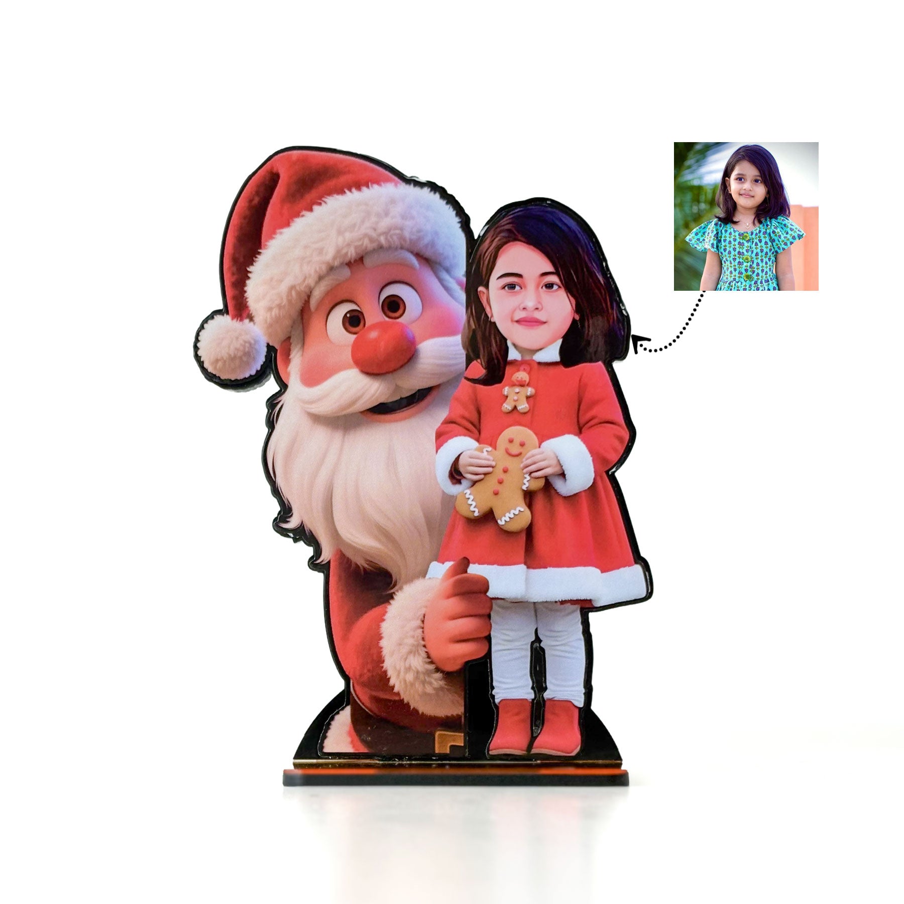 Girl with Santa