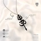 Om Trishul Car Mirror Hanging Pendant