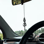 Om Trishul Car Mirror Hanging Pendant