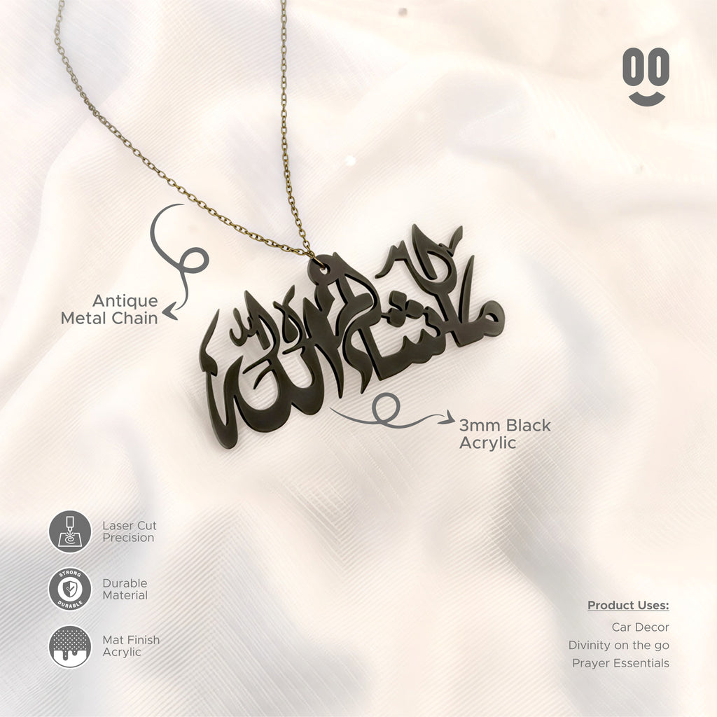 Arabic Calligraphy Car Mirror Hanging Pendant