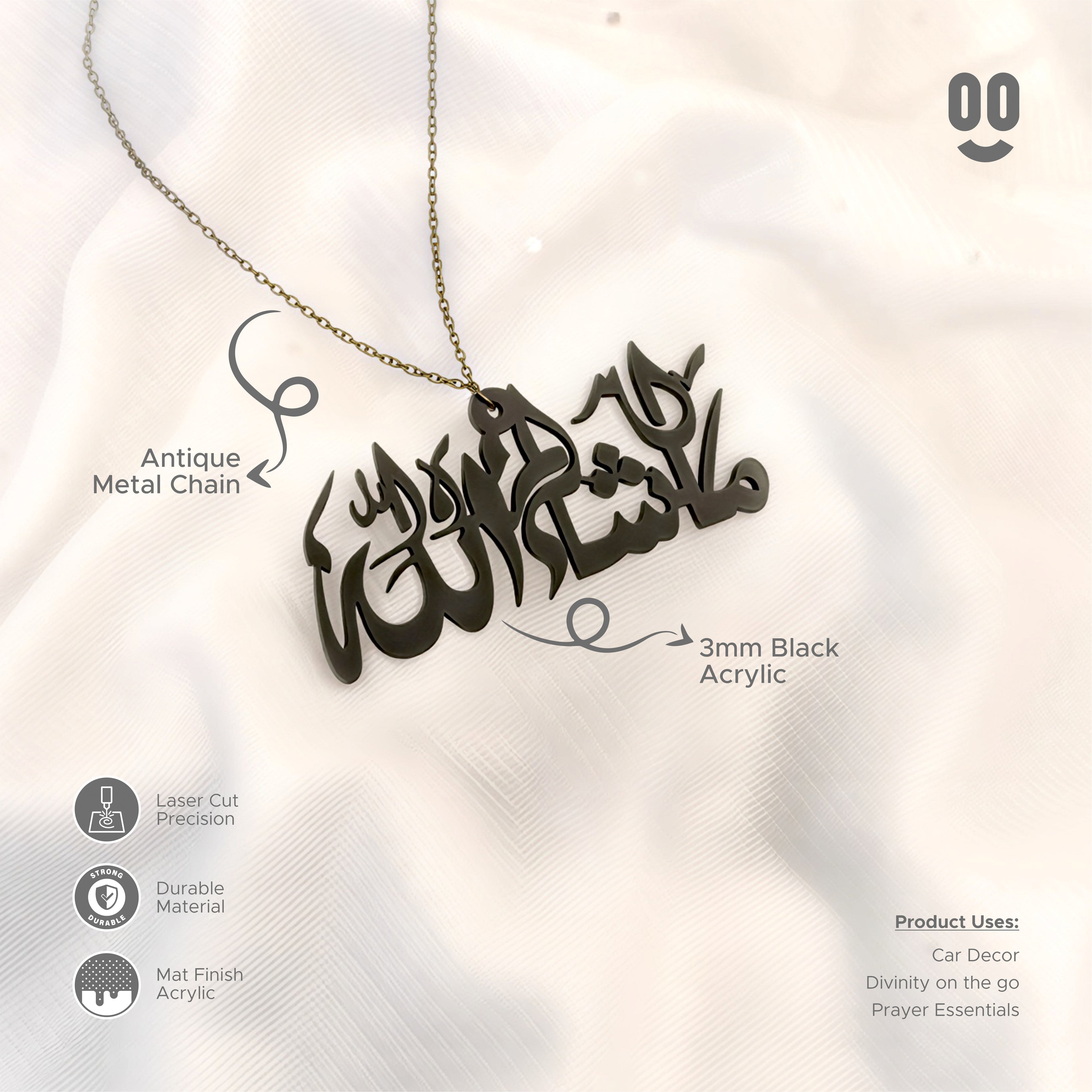 Arabic Calligraphy Car Mirror Hanging Pendant