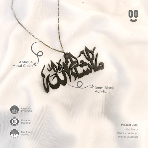 Arabic Calligraphy Car Mirror Hanging Pendant