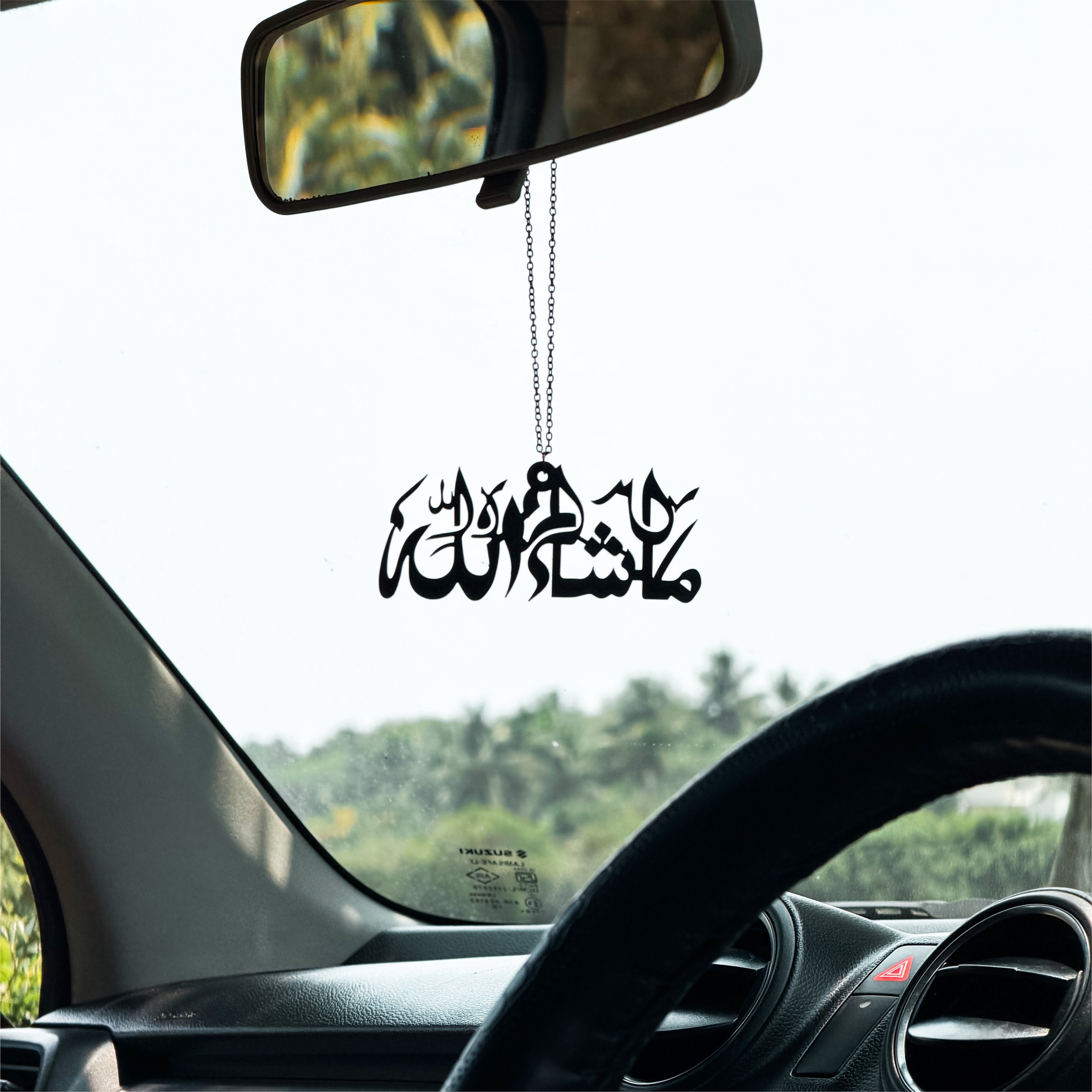 Arabic Calligraphy Car Mirror Hanging Pendant