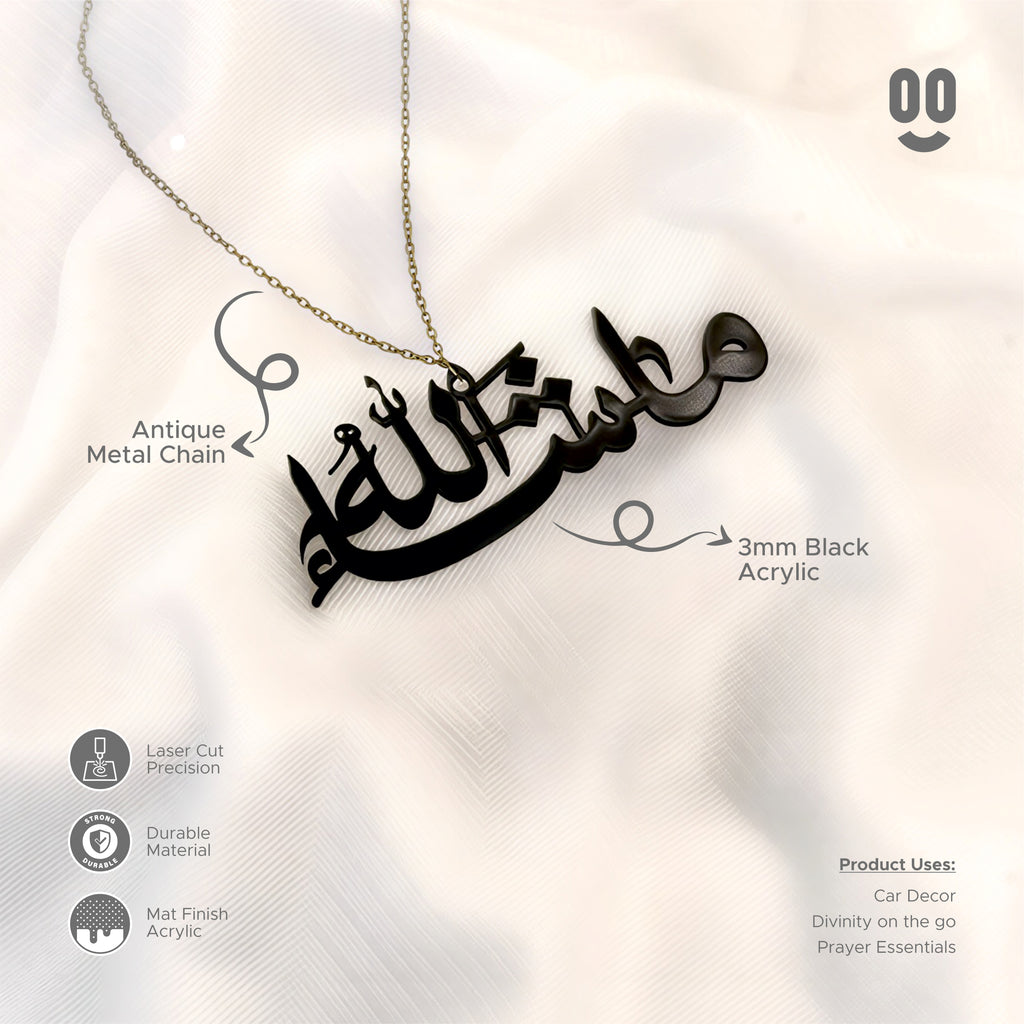 Mashallah Calligraphy Car Mirror Hanging Pendant