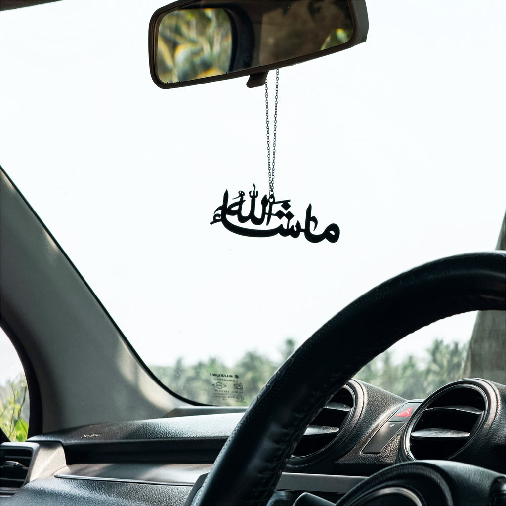 Mashallah Calligraphy Car Mirror Hanging Pendant
