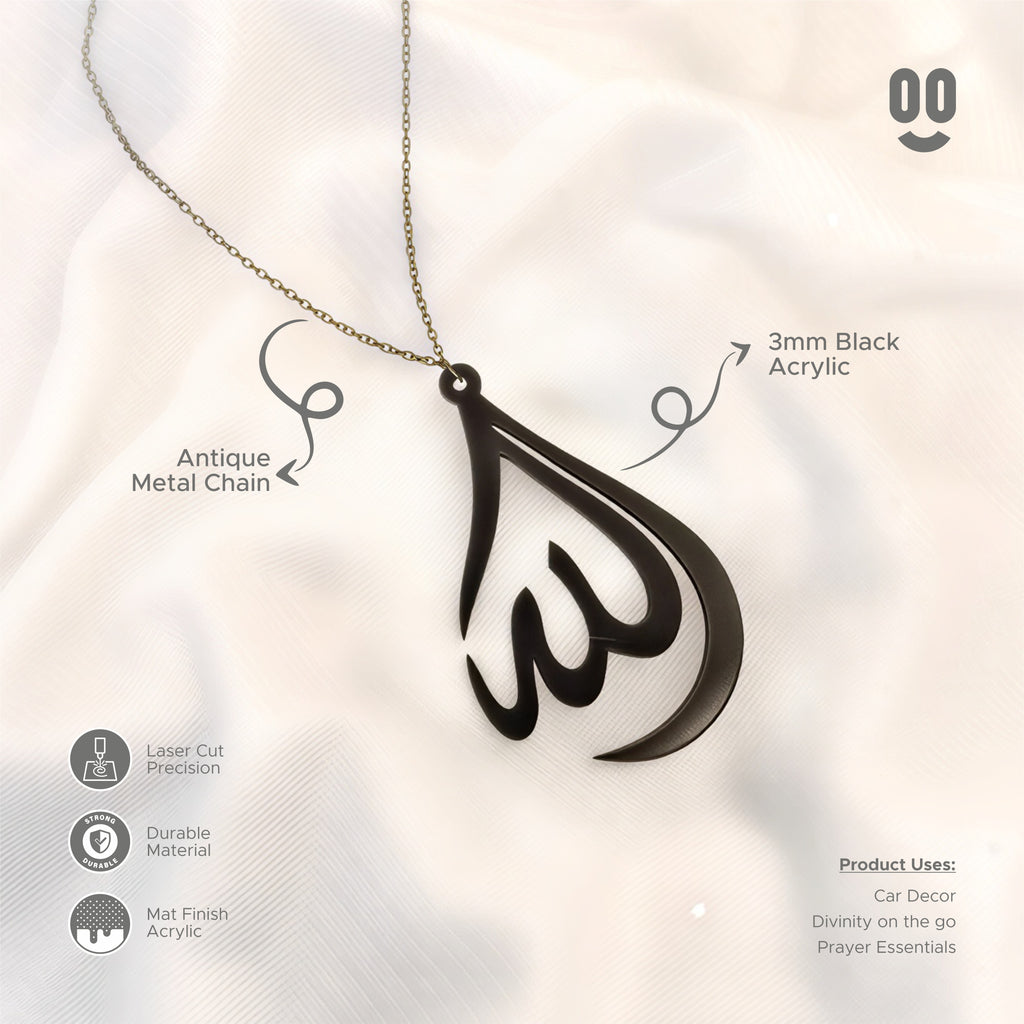 Allah Calligraphy Car Mirror Hanging Pendant