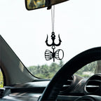 Trishul and Damru Car Mirror Hanging Pendant